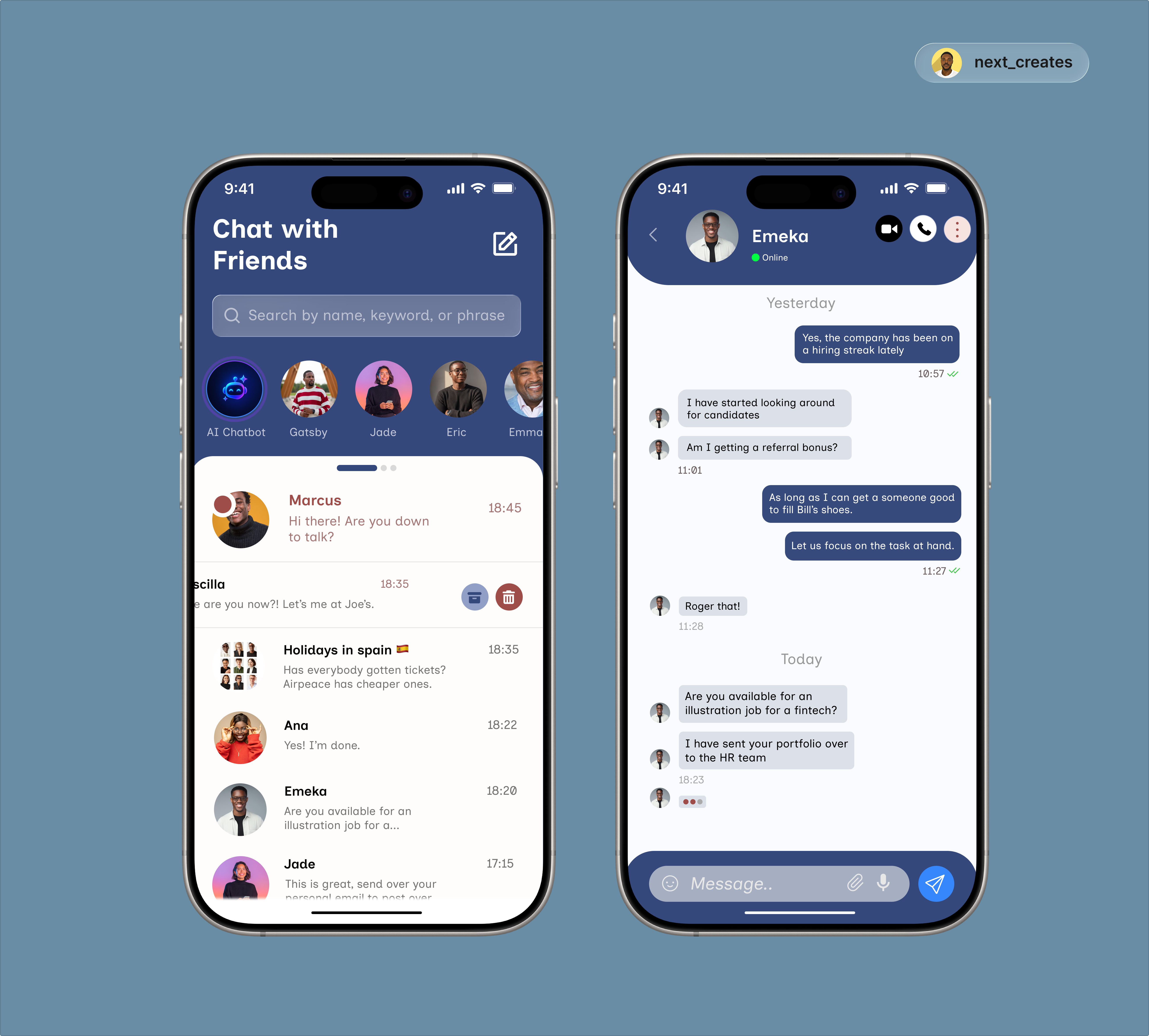 Direct messaging for A social app