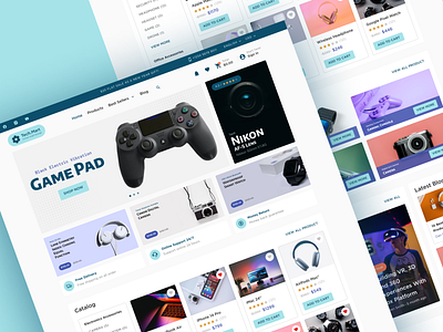 E-commerce Gadget Store e commerce ecommerce gadget shop landing page minimal online store shopify shopping uidesign website woocommerce