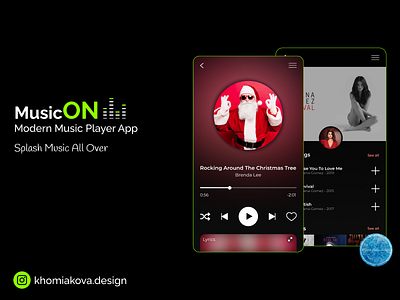 Mobile app design - MusicON app appdesign branding design figma graphic design logo ui uiuxdesign ux