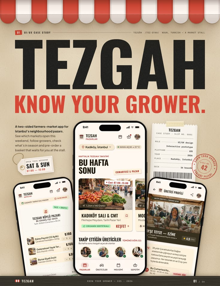Tezgah — Farmers Market App app design marketplace app mobile app