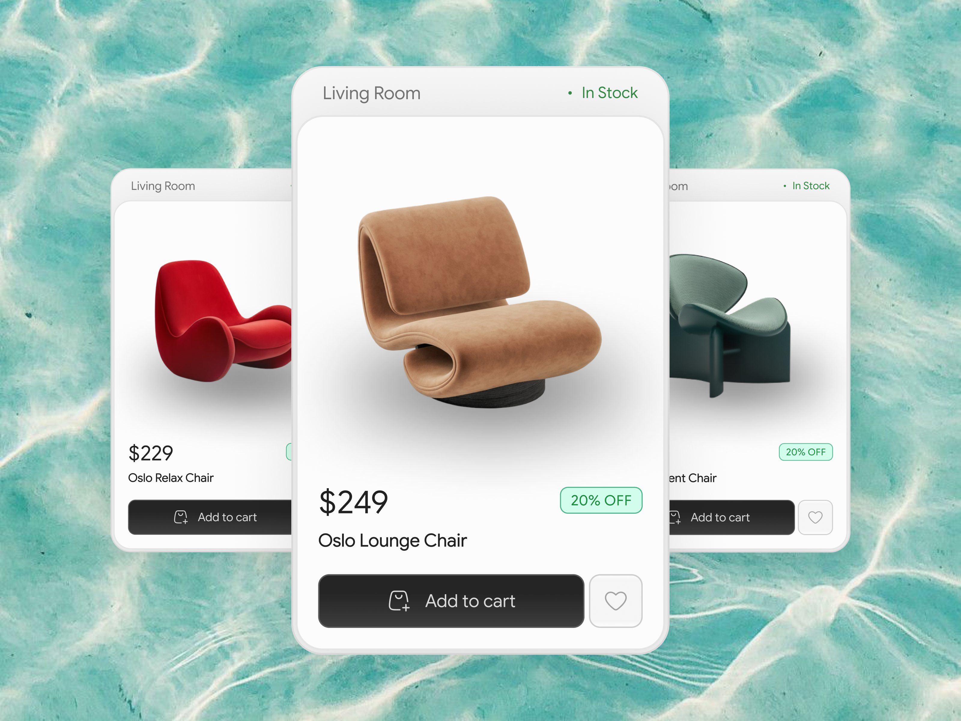 E-Commerce Product Cards & Chair Collection UI app branding card component dashboard component design ecommerce furniture store illustration modal component product card saas ui shopping ui ui ui design ux design web shop