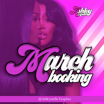 March Bookings ads blackbrands blackwomen branding businessowners flyerdeisgn graphic design instagram logodesign mockups photoshop pink promo promotions socialmedia typography