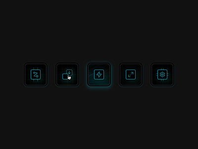 Glide - Data icon set. clean dark glow icon icon set icons light minimal ui