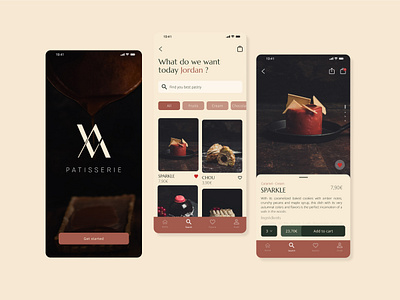 VERA - Patisserie app cake design ecommerce icon logo luxury pastry patisserie typography ui vector