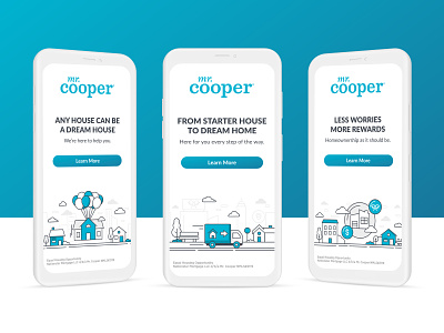 Mr. Cooper Brand Refresh | Creative Direction & Illustration brand refresh branding case study creative direction design digital ads digital illustration direct mail email email marketing home icons illustration mail insert minimal mortgage mr cooper rebrand social media