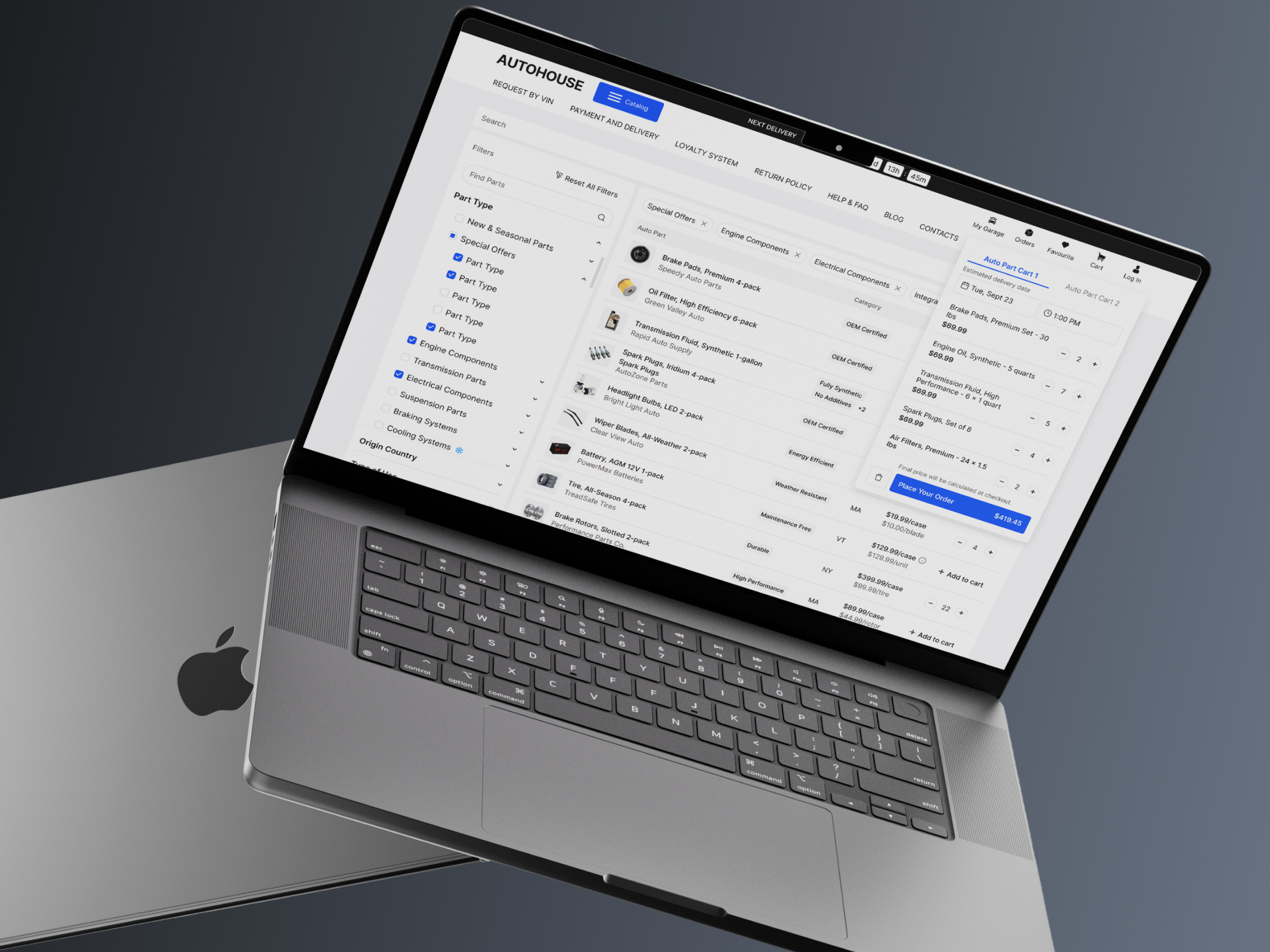 Auto Parts E-commerce — B2B Catalog UI/UX auto b2b b2b ecommerce catalog catalog design catalog table clean dashboard ecommerce ecommerce catalog figma online shop online store product design store table ui ux web app web design