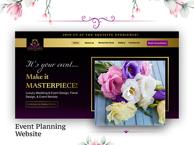 Event Planning Website UI Design event event planning events fajar chaudhary figma luxury website party services ui design ui ux user interface website wedding