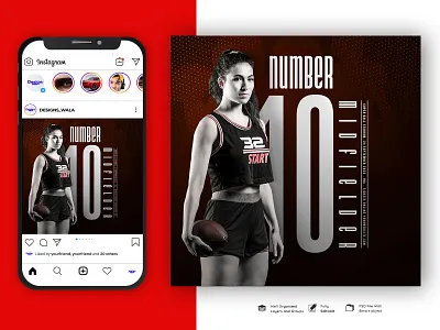 Match Day Social Media Post Design grunge flyer