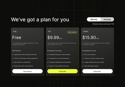 Pricing Plan Page. app figma graphic design logo typography ui ux