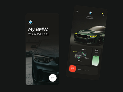 BMW App concept app bmw car design interface layout mobile ui ui design ux