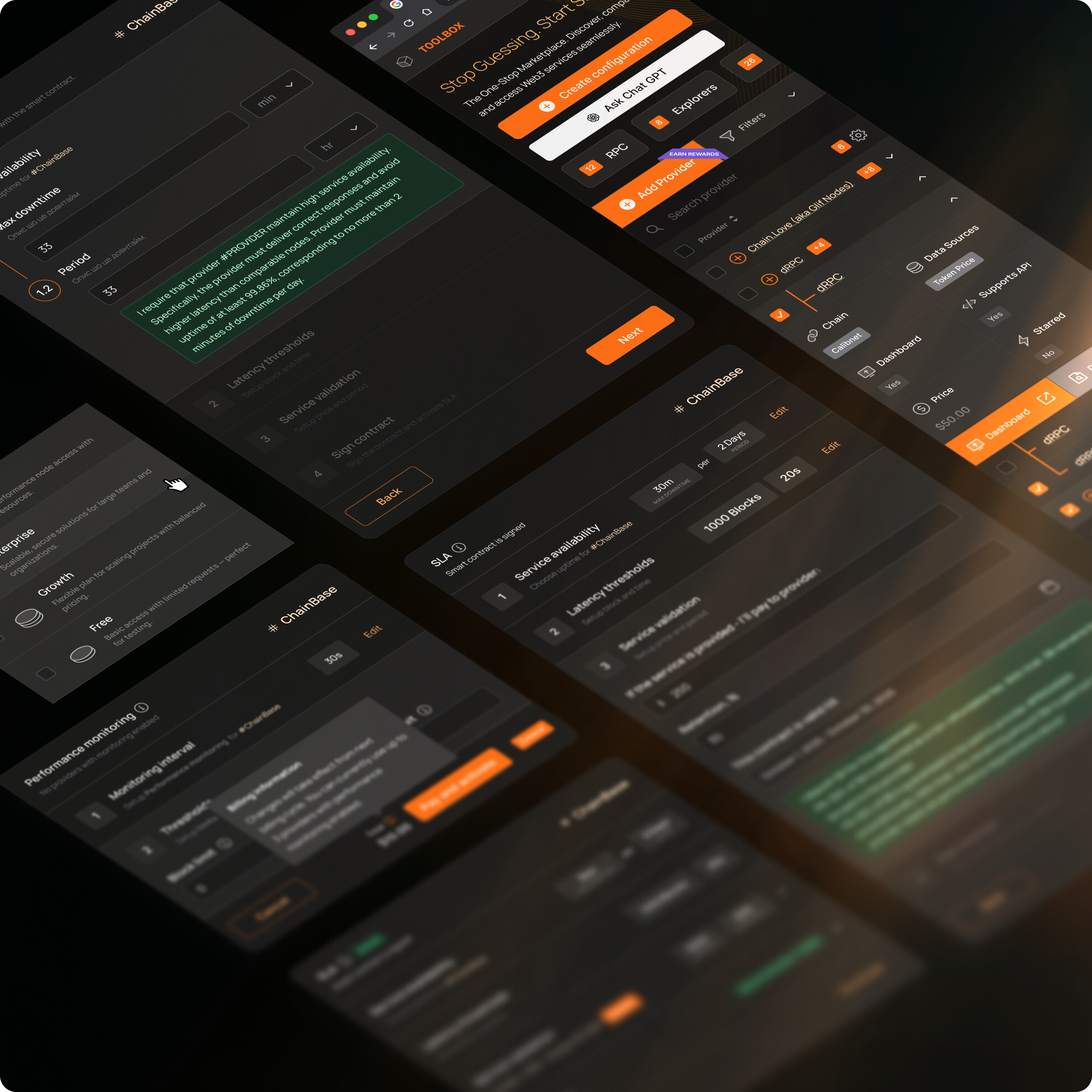 Web3 Infrastructure, Under Control b2b blockchain chain.love crypto dark mode dark ui dashboard dashboard ui data visualization design system developer tools fintech infrastructure monitoring product design saas ui design ux design web app web3