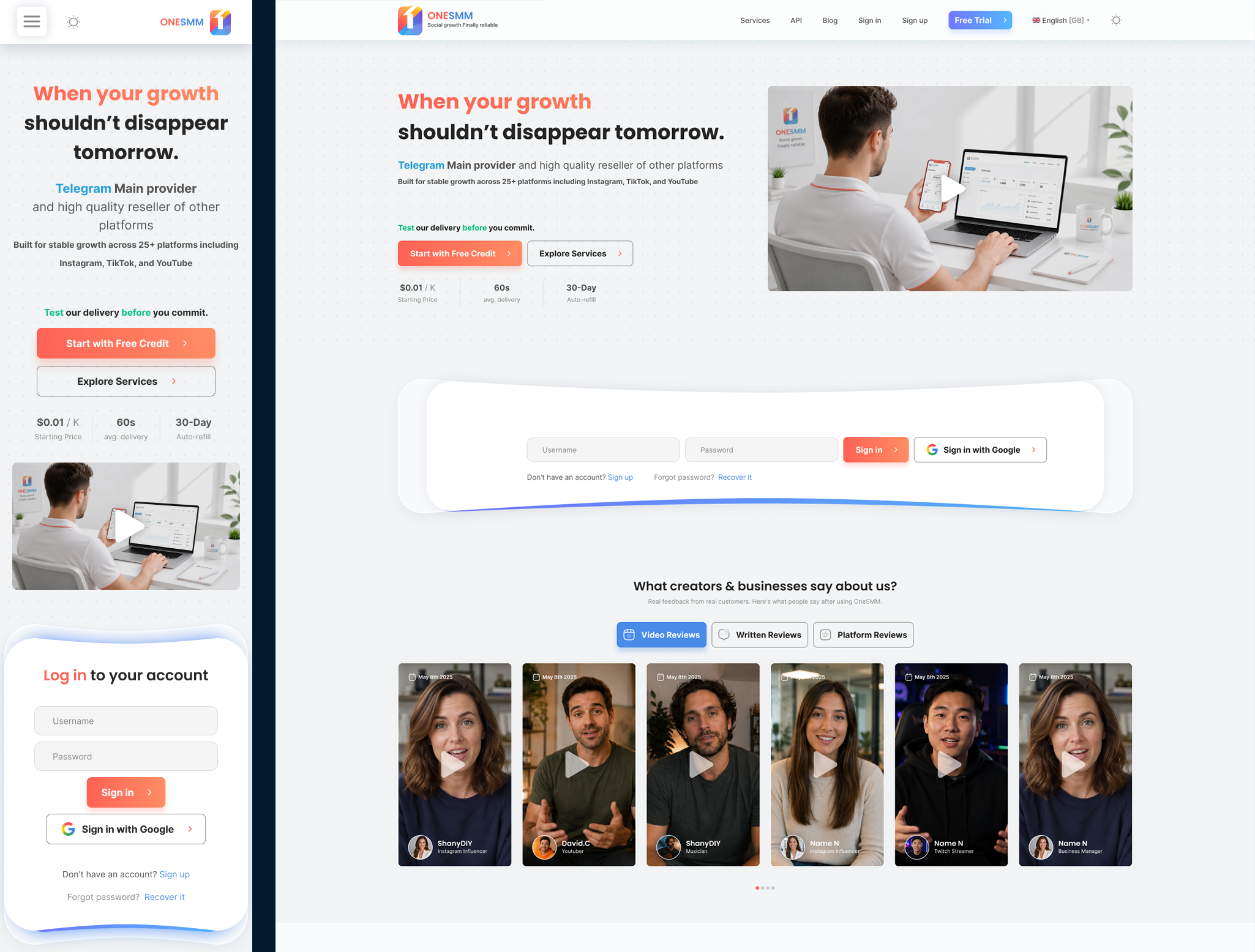One SMM | SAAS branding clean control panel dashboard modern responsive saas smm smm design smm website design ui ui design ux website