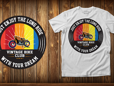 Custom vintage bike t-shirt design. bike branding custom design graphic design hiking illustration logo t shirt tshirt vector vector art vintage bike design vintage bike