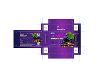 AIVC Grapeseed Packaging Design aivc box branding design graphic design graphicdesign illustration logo packaging tnbc typography vector