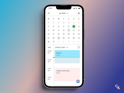 Daily UI 38 - Calendar branding calendar daily ui dailyui design graphic design illustration logo mobile app ui mobile ui ui ui design ux vector