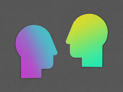 Dialogue 💬 branding collage conversation dialogue illustration papercut podcast logo side profile silhouette