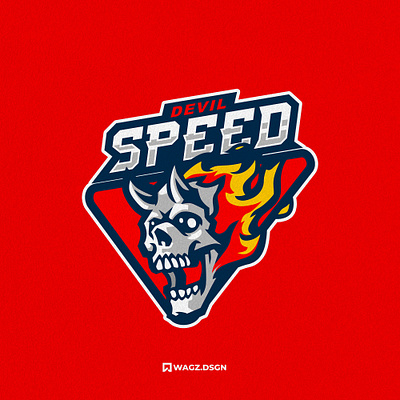 DEVIL SPEED design devil esport esport logo fire graphic design illustration logo mascot mascot logo skull vector