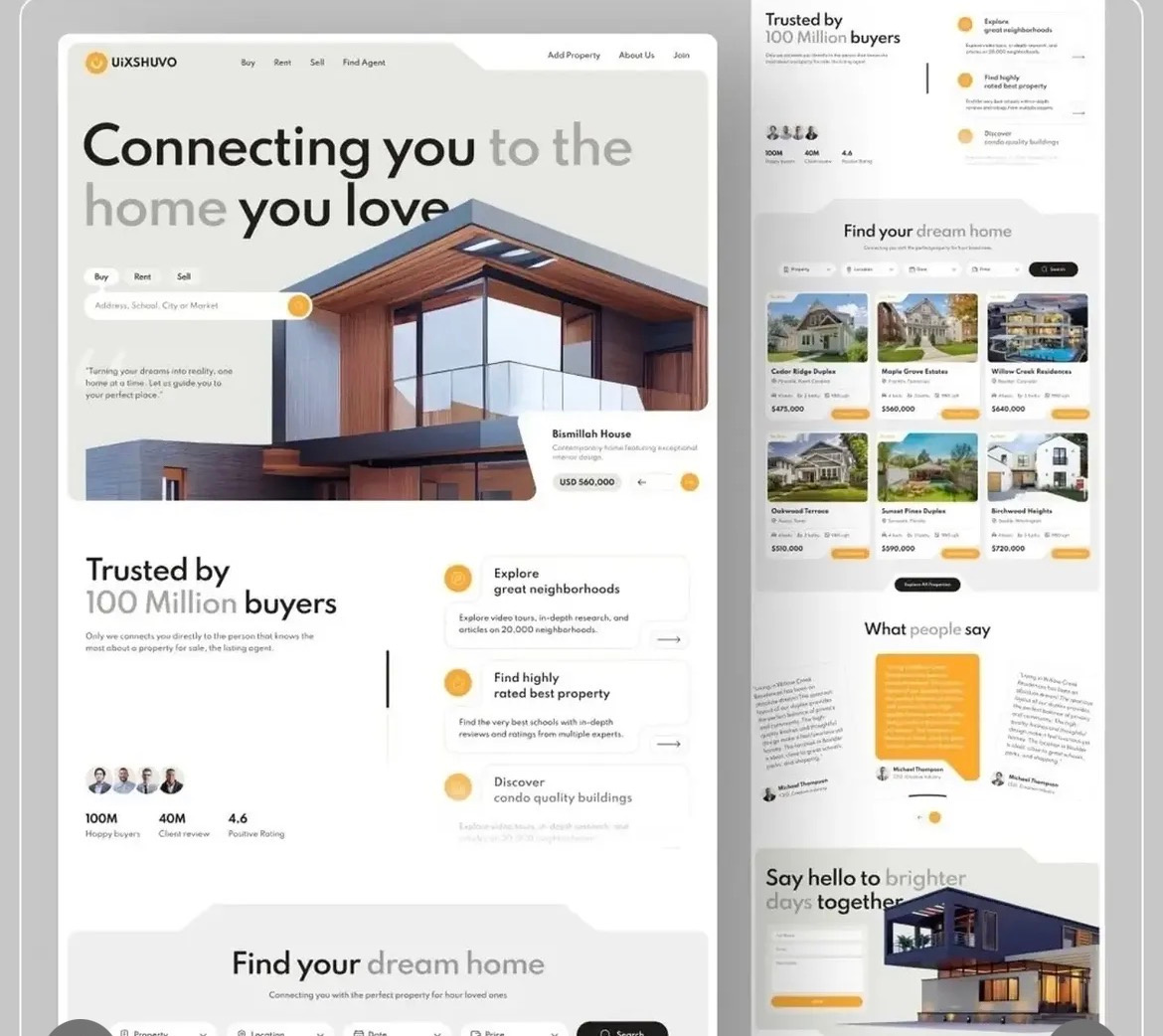 Example of Real Estate Website 