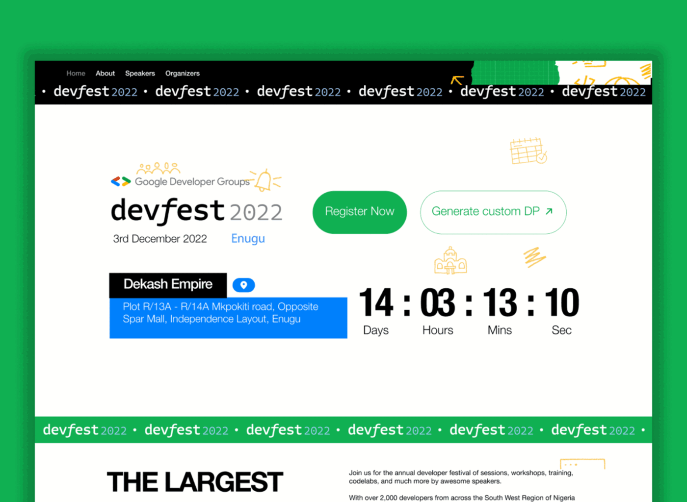 DevFest Enugu 2022 ui web
