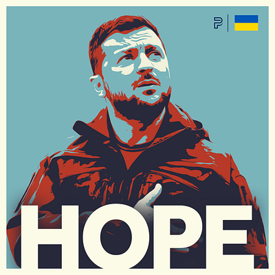 Volodymyr Zelenskyy Hope Poster russia ukraine volodymyr zelenskyy war