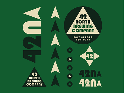 42 North Brewing Company - Buffalo Breweries badge beer branding brewery buffalo design east aurora logo merch retro thick lines