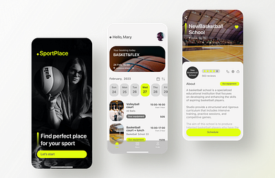 Sport Venues Booking App app booking app design figma mobile design sport ui ux