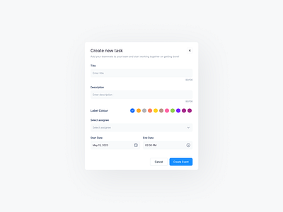 Task Modal colour create create event design designinspiration designprocess designthinking label modalwindow productdesign sergushkin task taskmanagement taskmodal userexperience userflow userinterface uxdesign webdesign workflow