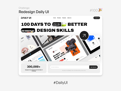 Redesign Daily UI - Challenge Daily UI #100 100 daily ui home page landing page product design redesign daily ui ui uidesigner uitrends web design