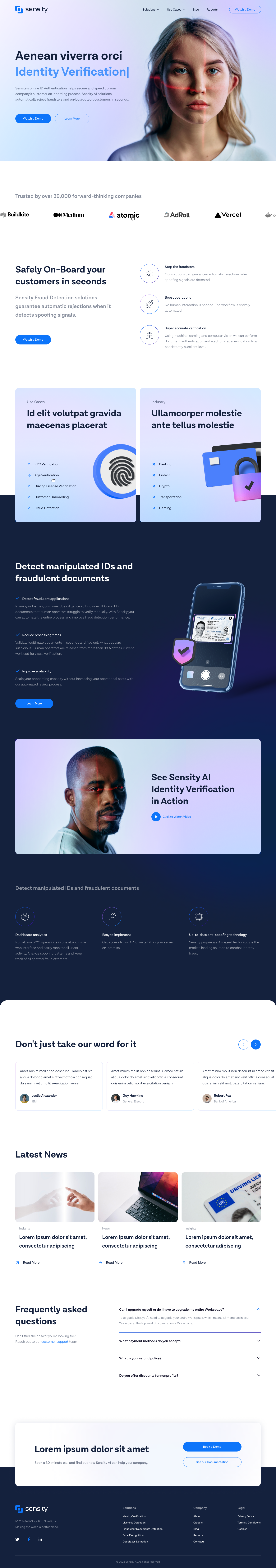 Sensity - online ID Authentication design graphic design product design ux webdesign