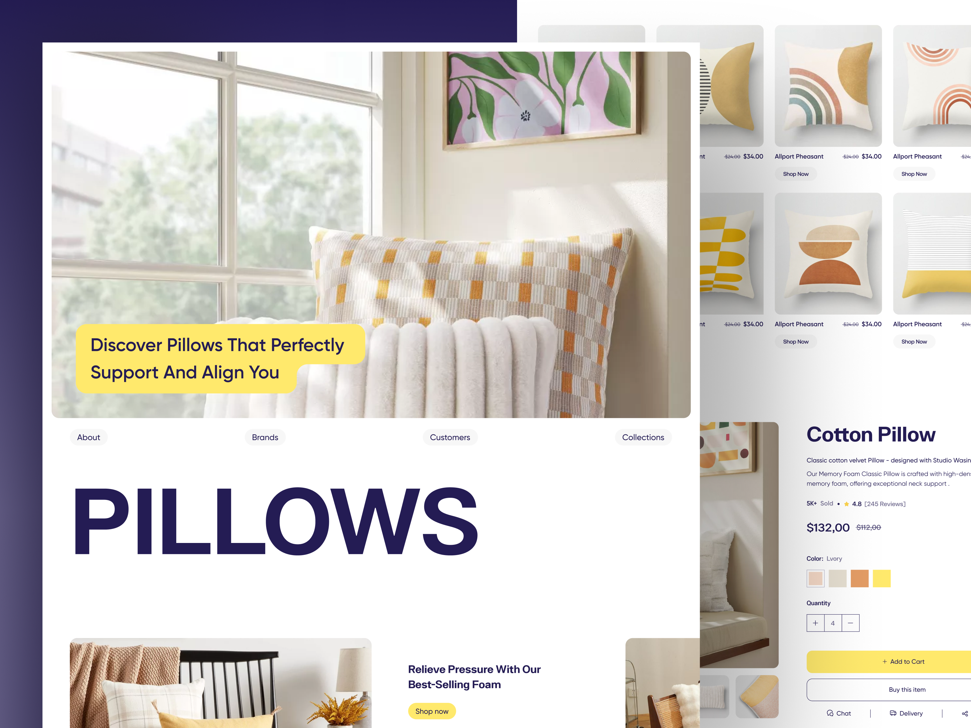 Pillow & Home Comfort E-commerce Website