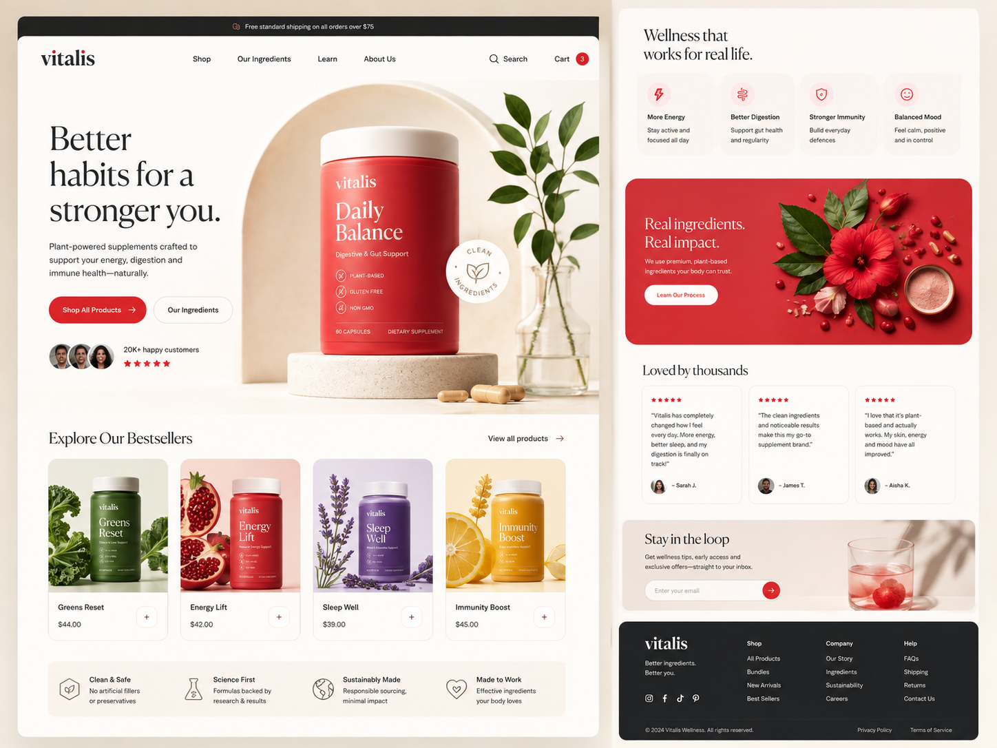 Wellness E-Commerce Website Design