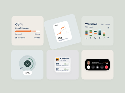 widgets clean dashboard healthcare minimal saas simple ui voit widgets xandovoit