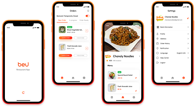 beU restaurant app analytical beu collaboration communication data analysis data driven design guidelines direct ordering food delivery in app communication persona development problem solving prototyping restaurant management specifications time management ui ux ux research wireframing