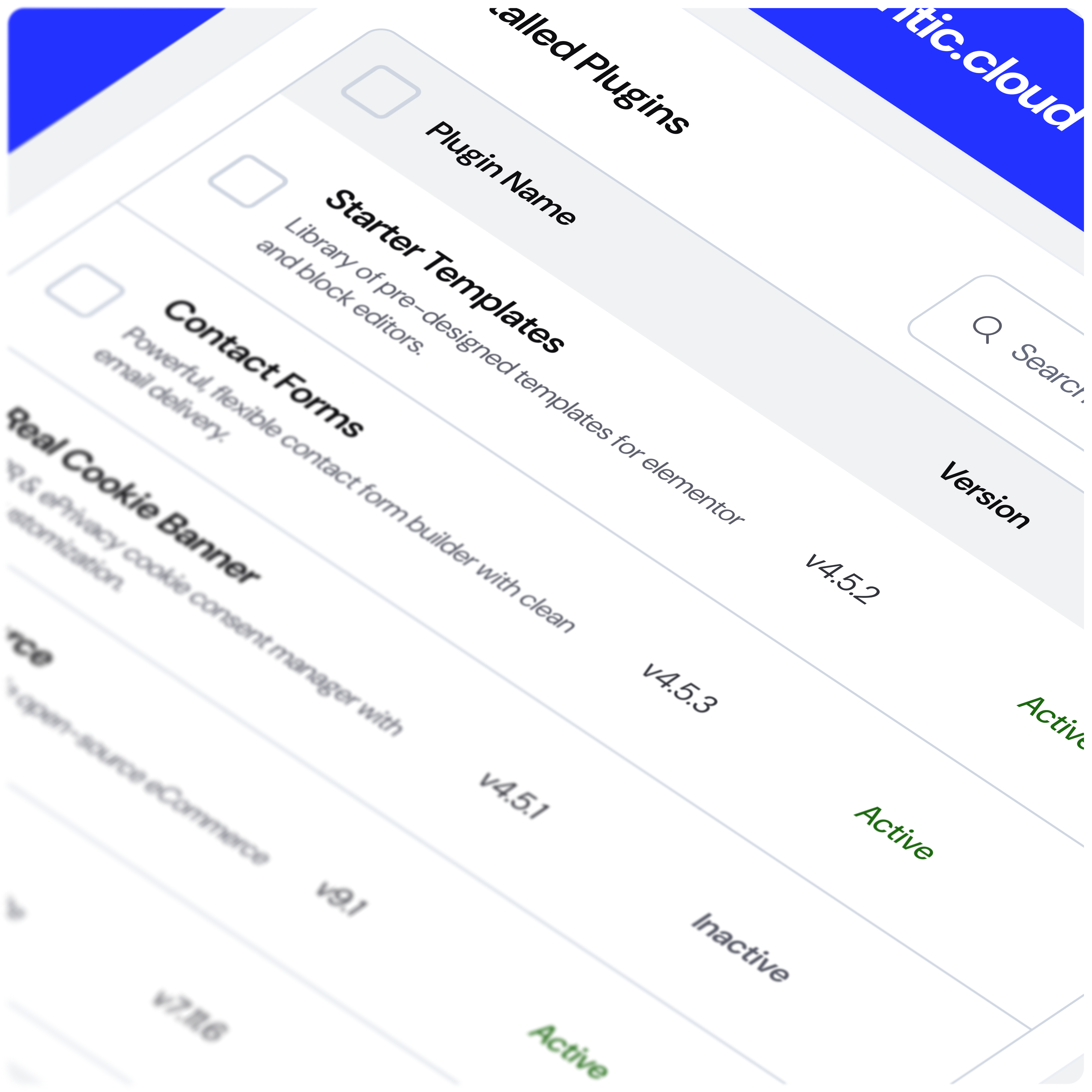 A Smarter Way to Manage WordPress Plugins admin panel atlantic b2b saas cloud hosting cms control panel dashboard design system hosting dashboard interface design plugin management product design saas dashboard ui design ux design web app website management wordpress wordpress plugins