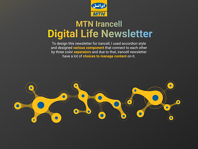 Digital Life Newsletter Template accordion design email irancell template ui