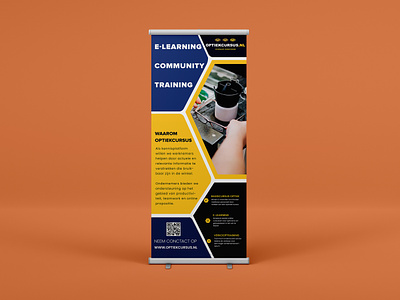 E-LEARNING Roll-Up Banner business roll up display banner modern poster poster stand print ad roll banner roll up roll up banner roll up stand roll up template roll ups rollup mockup stand banner