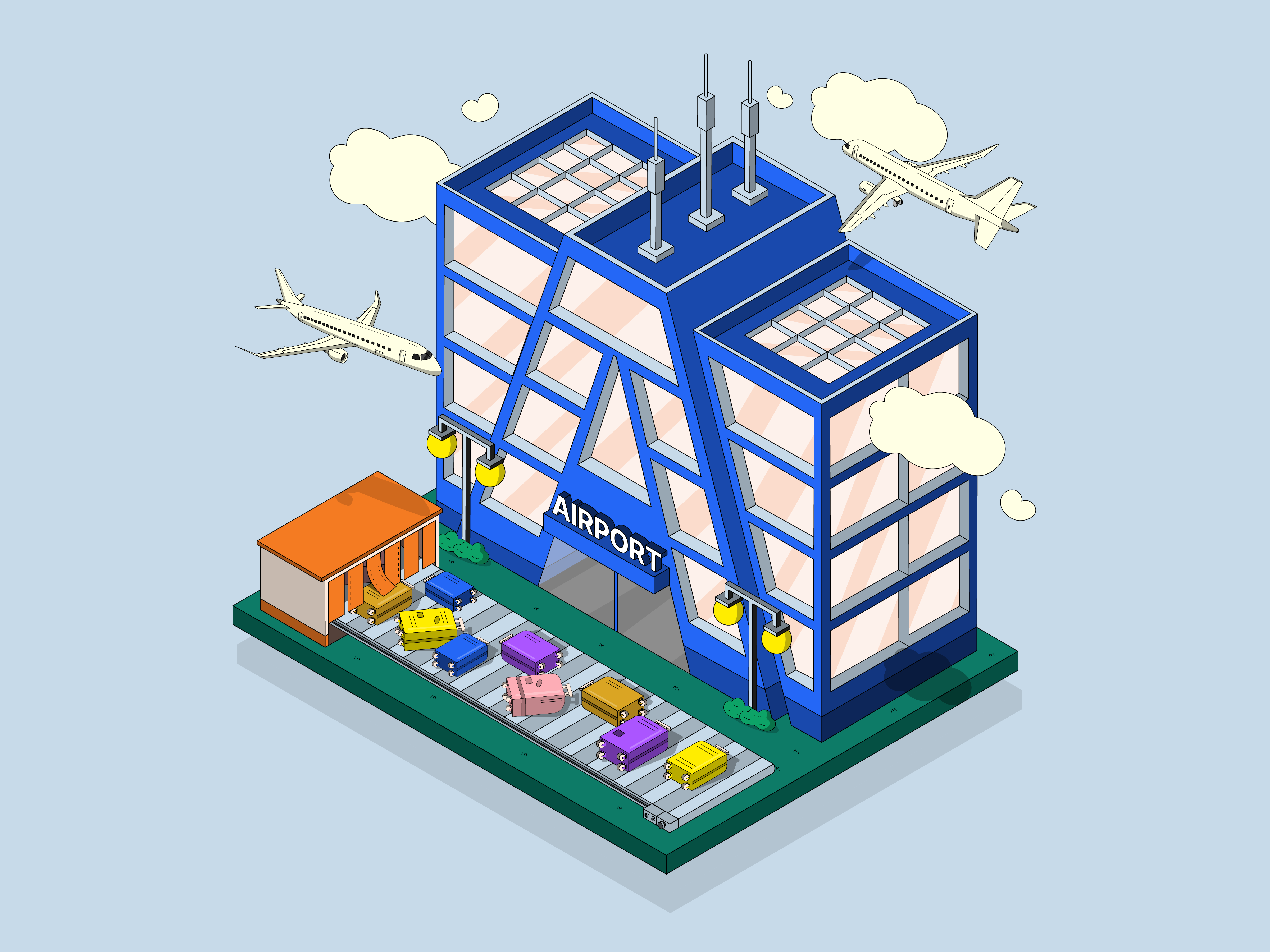A | 36 Days Of Type 36 days of type 3d aircraft airplane airport brand illustration branding design digital art editorial illustration graphic design illustration isometric illustration isometric typography letter a lettering type design typography vector art vector illustration