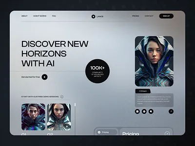UI Concept - Generative AI Learning Platform ai ai art app design branding design generative ai illustration logo mobile app mobile ui ui uidesign uiux