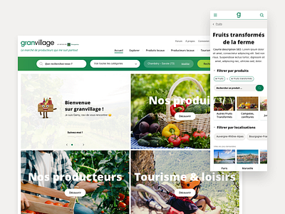 granvillage design graphic design ui ux web