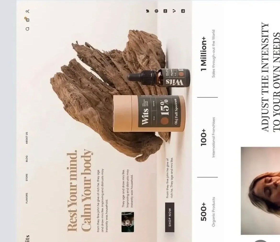Example of Wellness Brand E Commerce Design"
