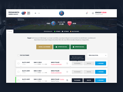 PSG - Ticket office & BtoB branding btob design graphic design icon ticket office ui ux web