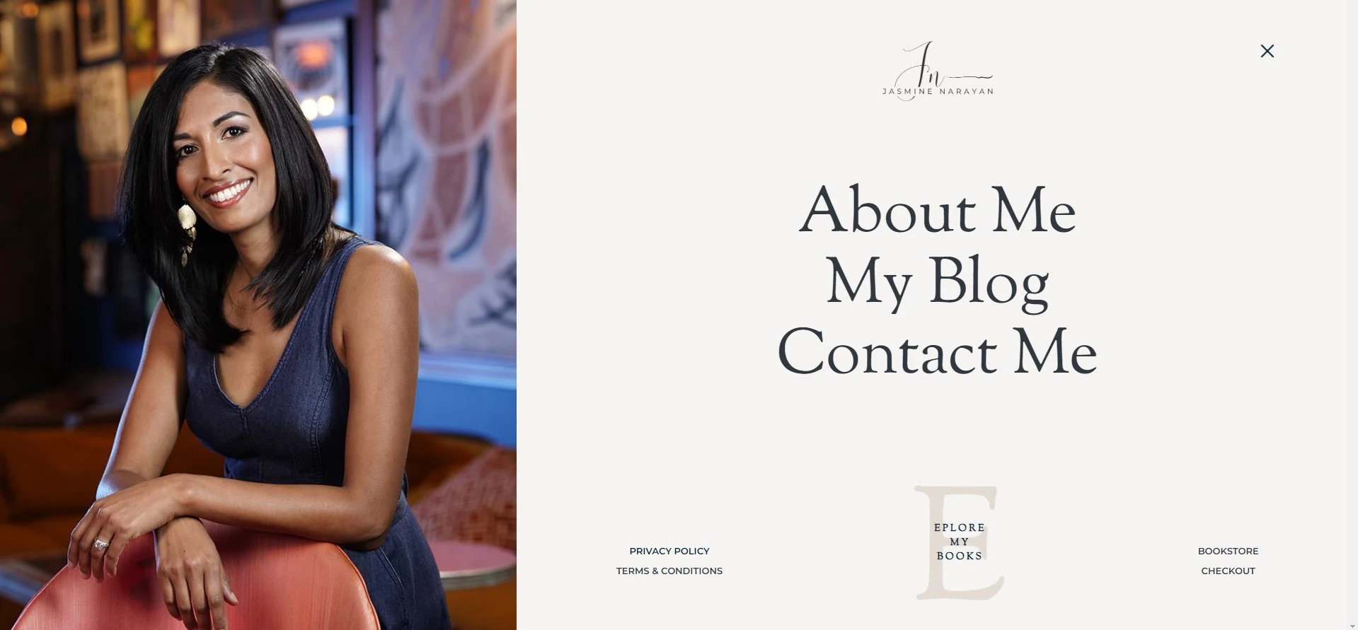 Jasmine Narayan website hero banner