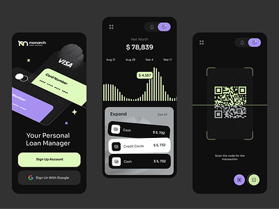 Loan Management Mobile App animation app app design app ui banking credit graph ios minimal mobile app modern design payment saas startup subscribtion ui ux vpn web design