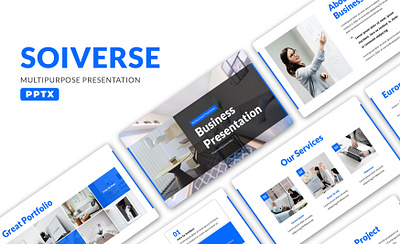 Soiverse - Multipurpose Presentation business layout multipurpose portofolio powerpoint layout presentation design services