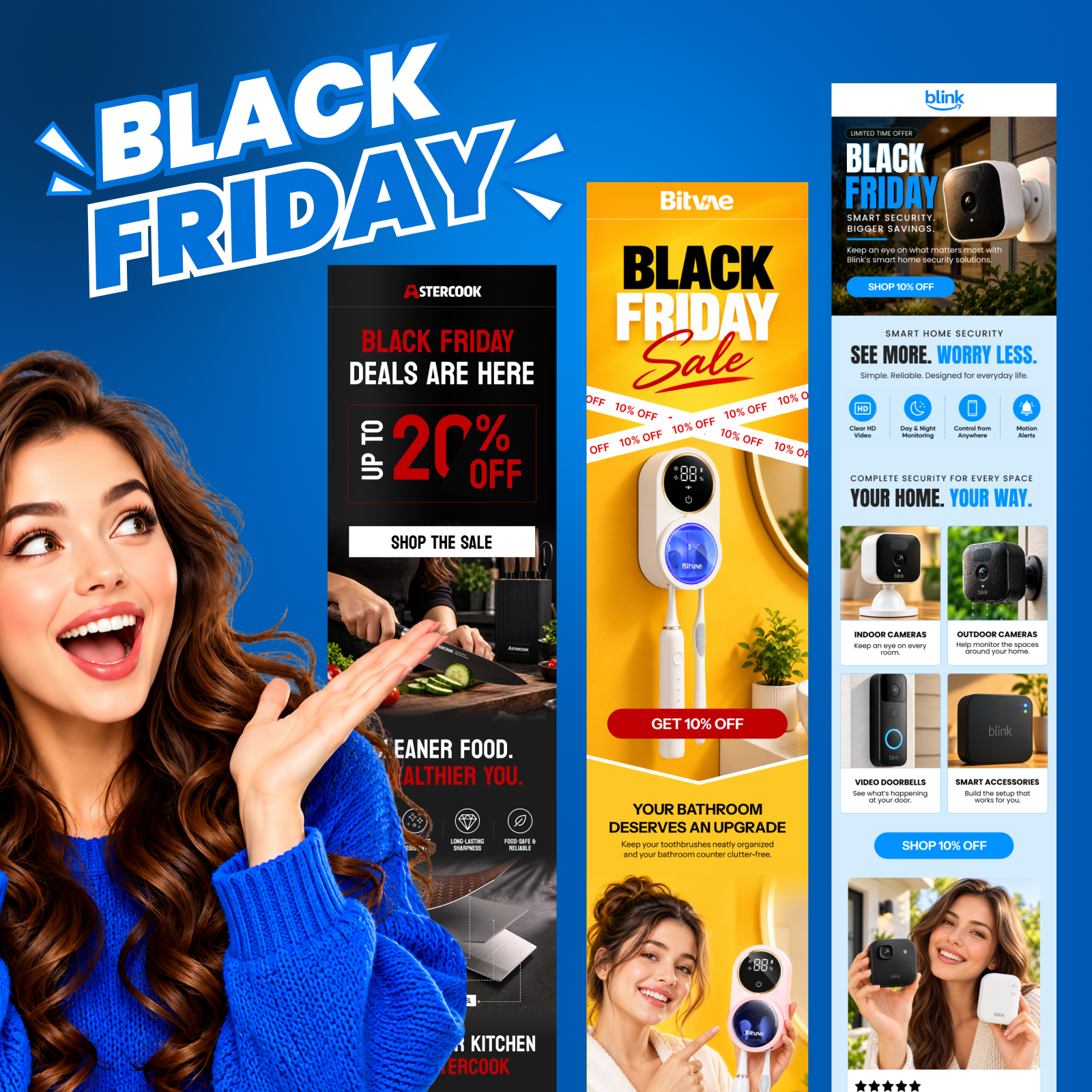 Black Friday Email Design Collection | E-commerce Campaign blackfriday blackfridayemail blackfridayoffer blackfridaypromotionalemail blackfridaysale ecommerceemail emailcampaign emaildesign emailtemplate figma homedesign klaviyo newsletter smarthome technology