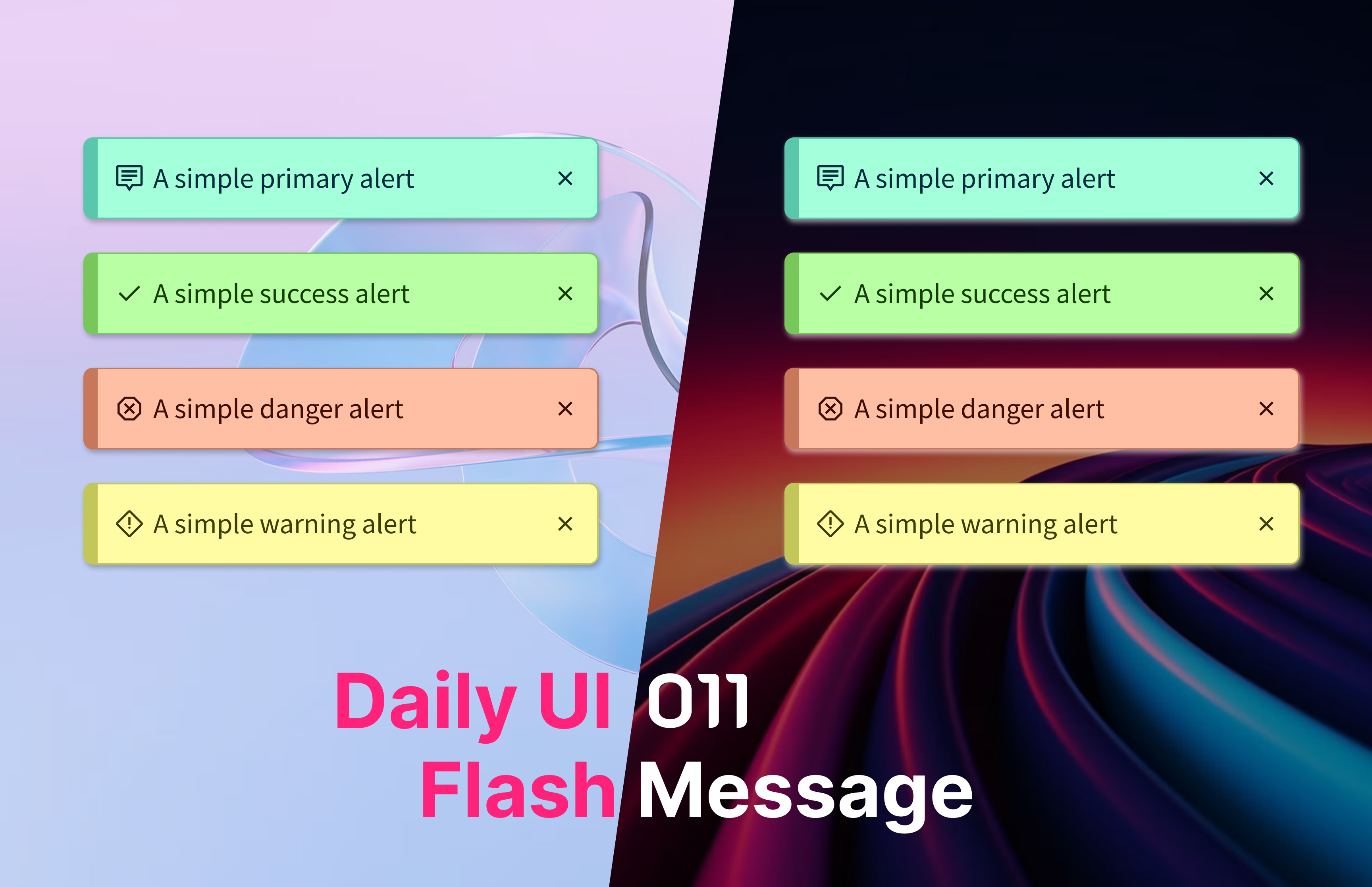 Daily UI Challenge #011 : Flash Message dailyui