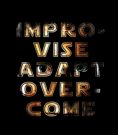 improve. adapt. overcome illustration