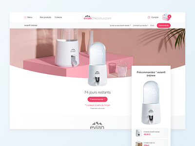 evian Chez Vous - (re)new design e store graphic design icon ui web