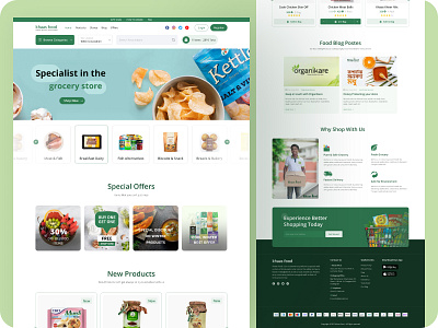 Food E-commerce Landing Page ecommerce figma landing page ui design