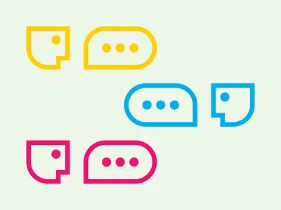 kinds app logo brand elements branding chat bubble creative design face logo illustration logo mark minimal networking app symbol ui visual identity